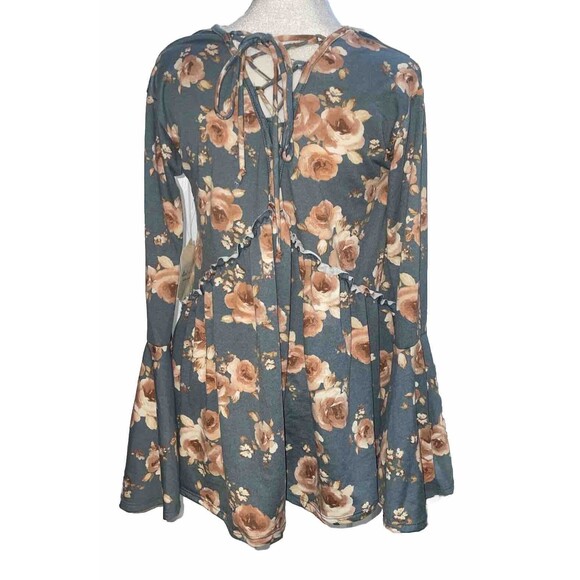 Altar’d State Floral Boho Top.  New Size Large. LTOP712 - Picture 3 of 5